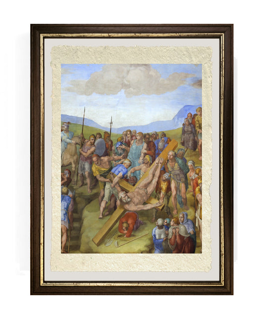 La crocifissione di San Pietro - Michelangelo su carta Amalfi