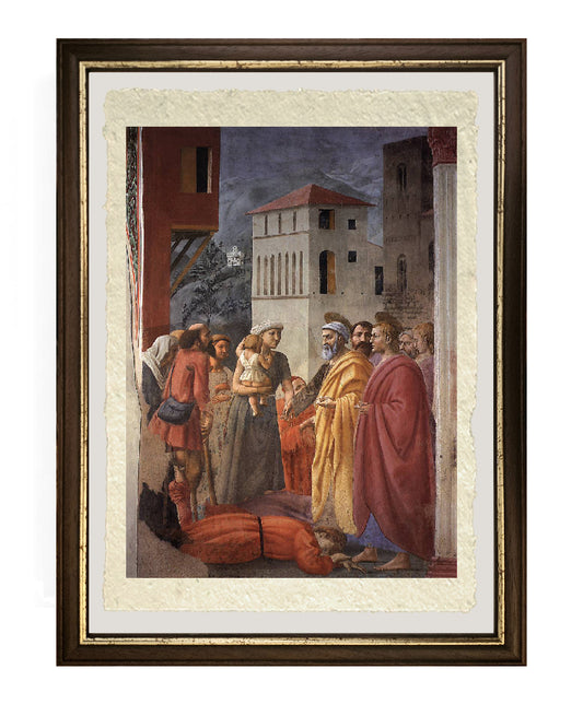 La Distribuzione delle elemosine e morte di Anania - Masaccio