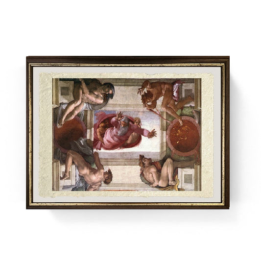 La separazione della Terra dalle Acque - Michelangelo Buonarroti su carta Amalfi