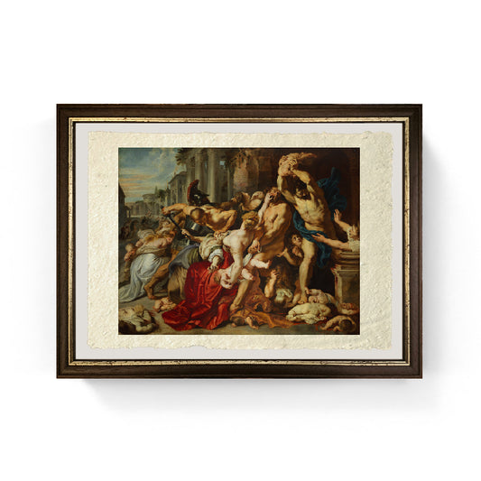 La strage degli innocenti - Peter Paul Rubens su pregiata carta Amalfi