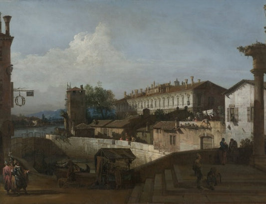 The river lock in Dolo - Bernardo Bellotto