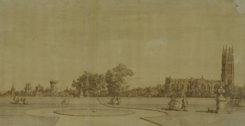 The city and the castle from the Priory gardens - Giovanni Antonio Canal, known as Canaletto