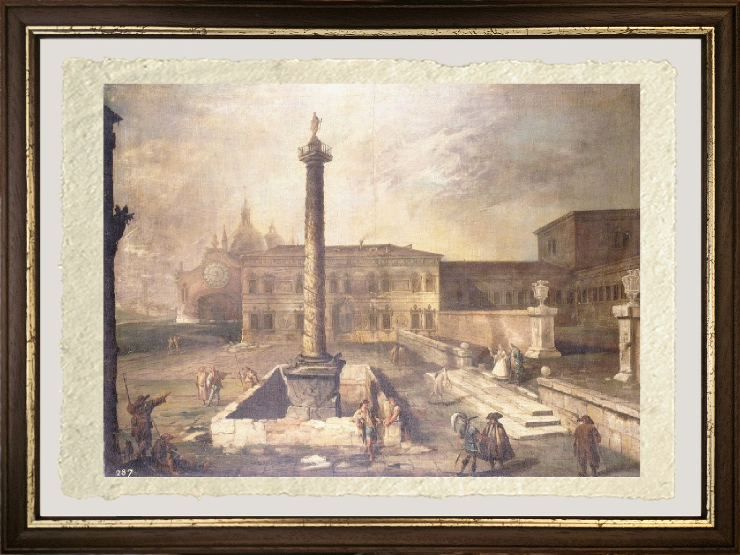 The column of Marcus Aurelius - Giovanni Antonio Canal, known as Canaletto