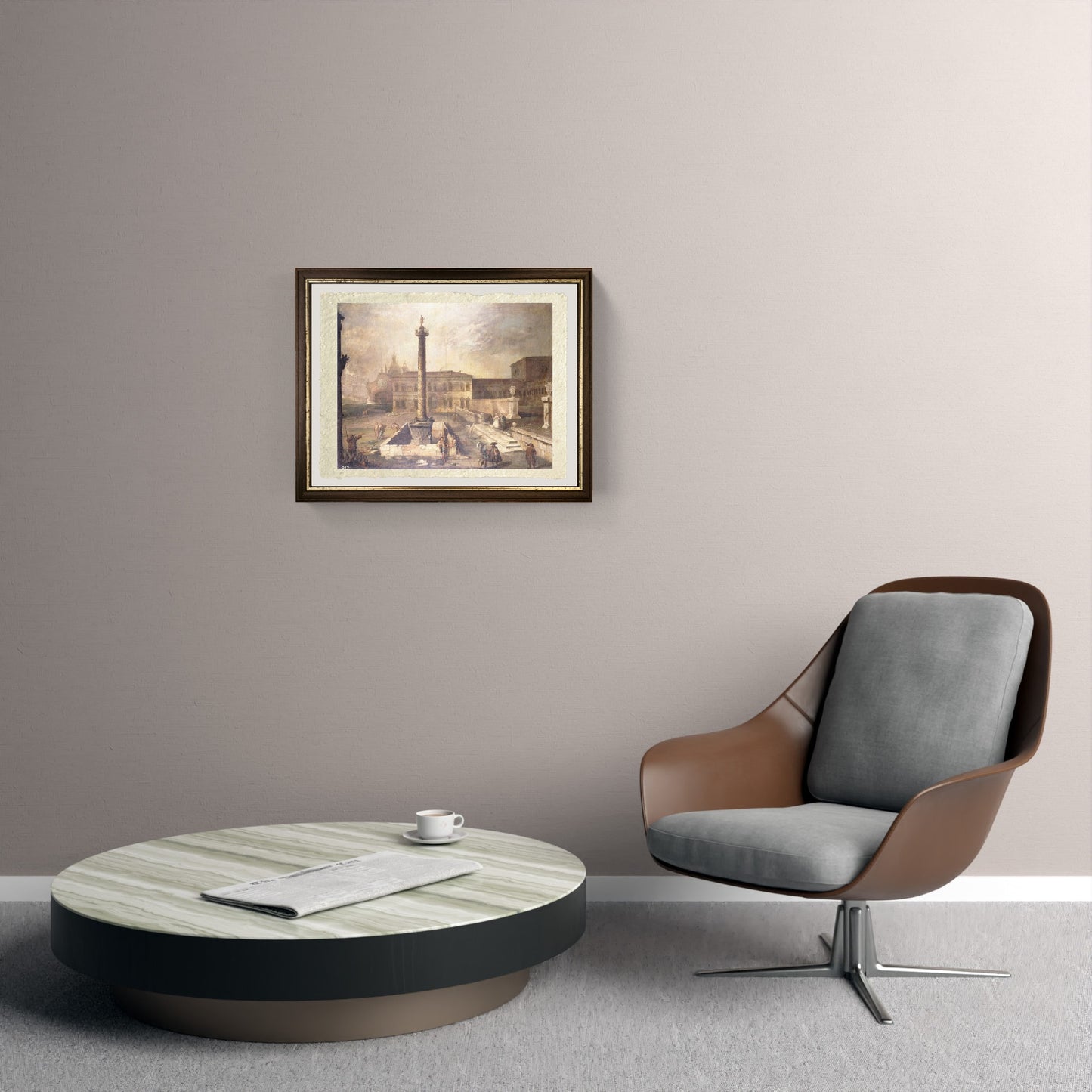 The column of Marcus Aurelius - Giovanni Antonio Canal, known as Canaletto