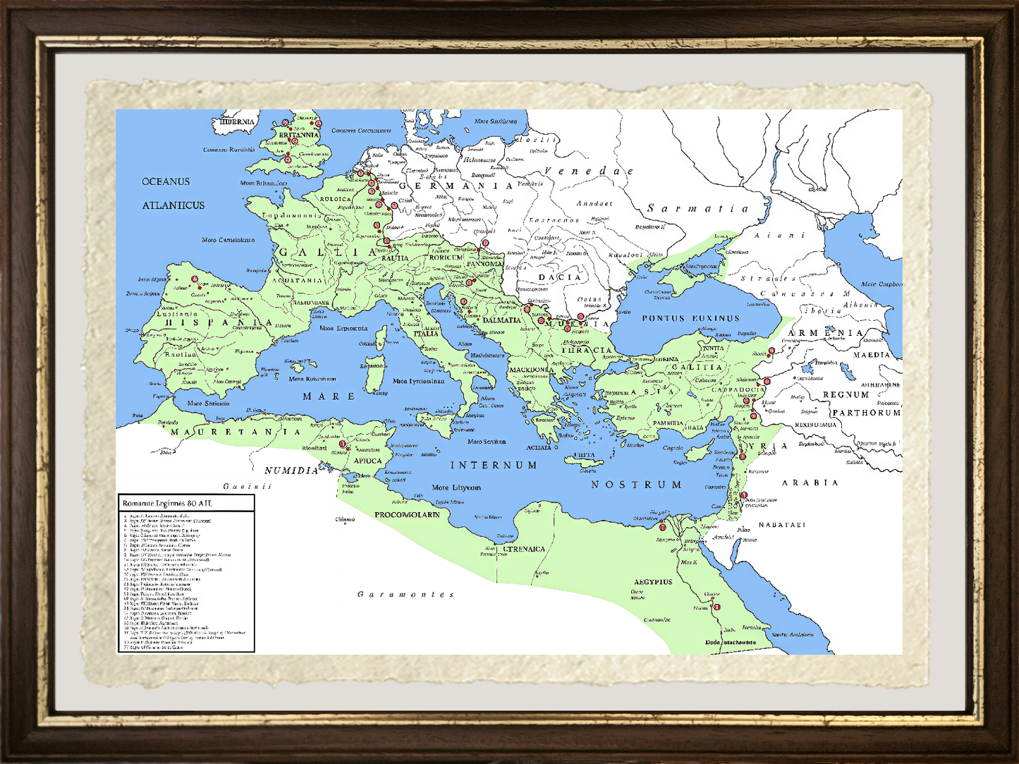 Map: The deployment of Roman legions at the death of Vespasian