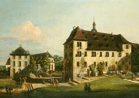 La fortezza di Königstein: cortile con il Magdalenenburg - Bernardo Bellotto