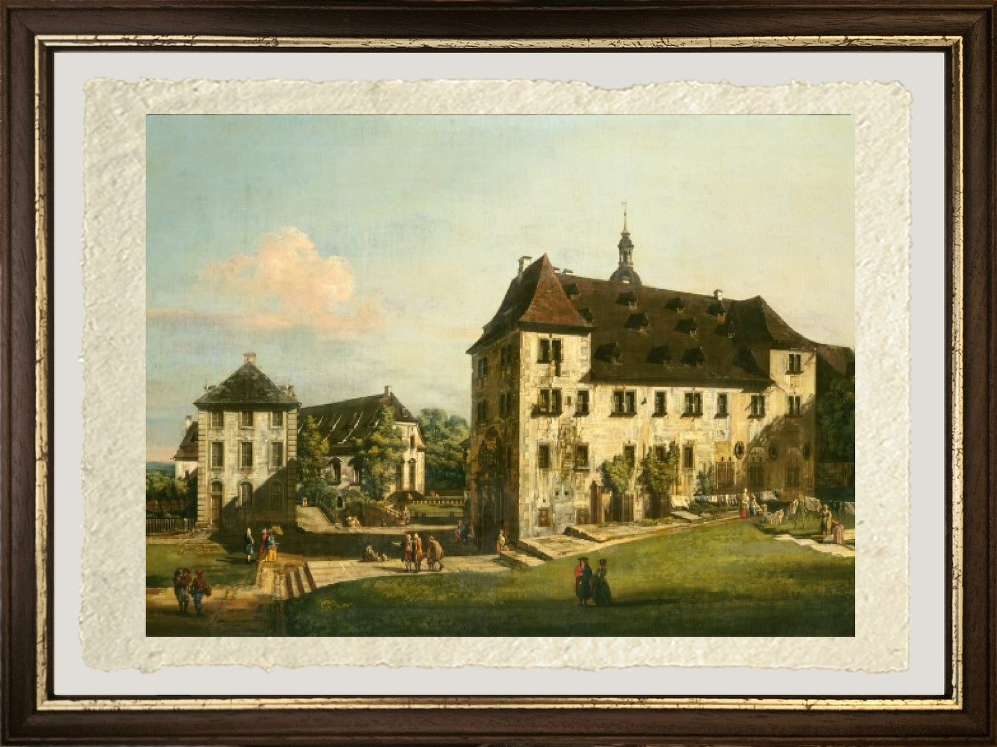 La fortezza di Königstein: cortile con il Magdalenenburg - Bernardo Bellotto