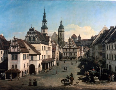La piazza del mercato a Pirna, 1752 - Bernardo Bellotto