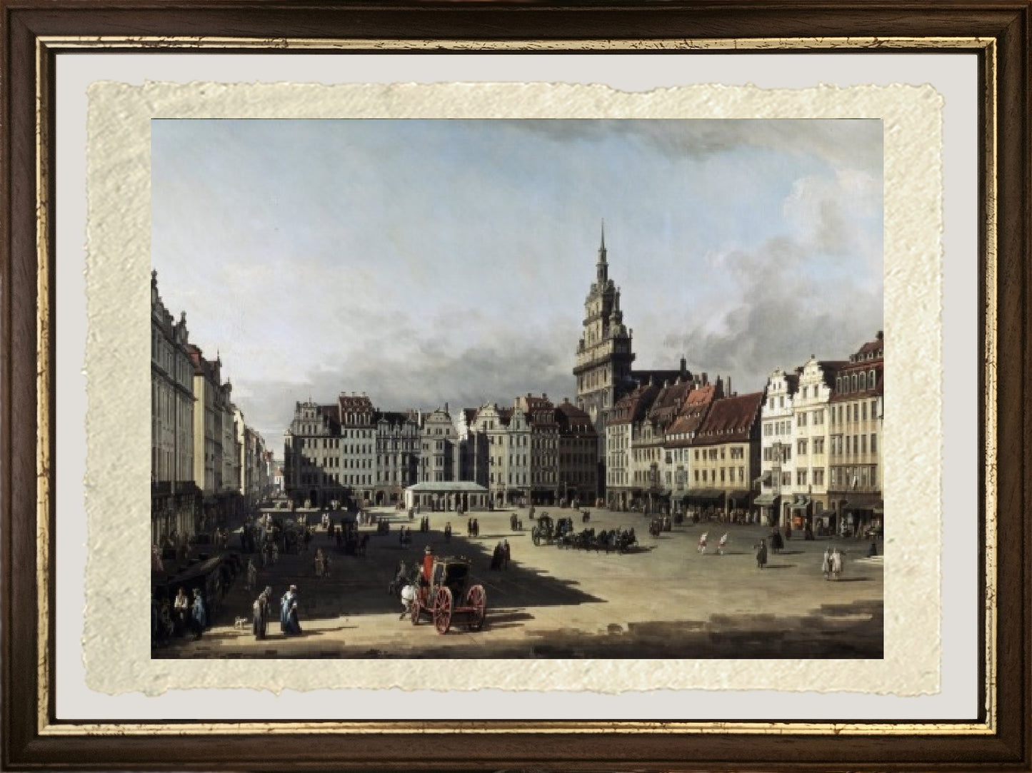 La piazza del vecchio mercato a Dresda - Bernardo Bellotto