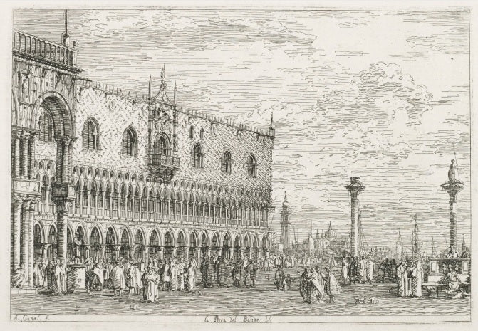 The Proclamation Stone in Venice - Giovanni Antonio Canal, known as Canaletto