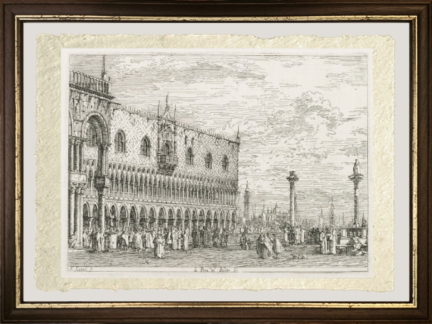 The Proclamation Stone in Venice - Giovanni Antonio Canal, known as Canaletto