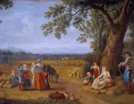 La raccolta a Carditello vicino a Caserta (dettaglio) - Jakob-Philipp Hackert