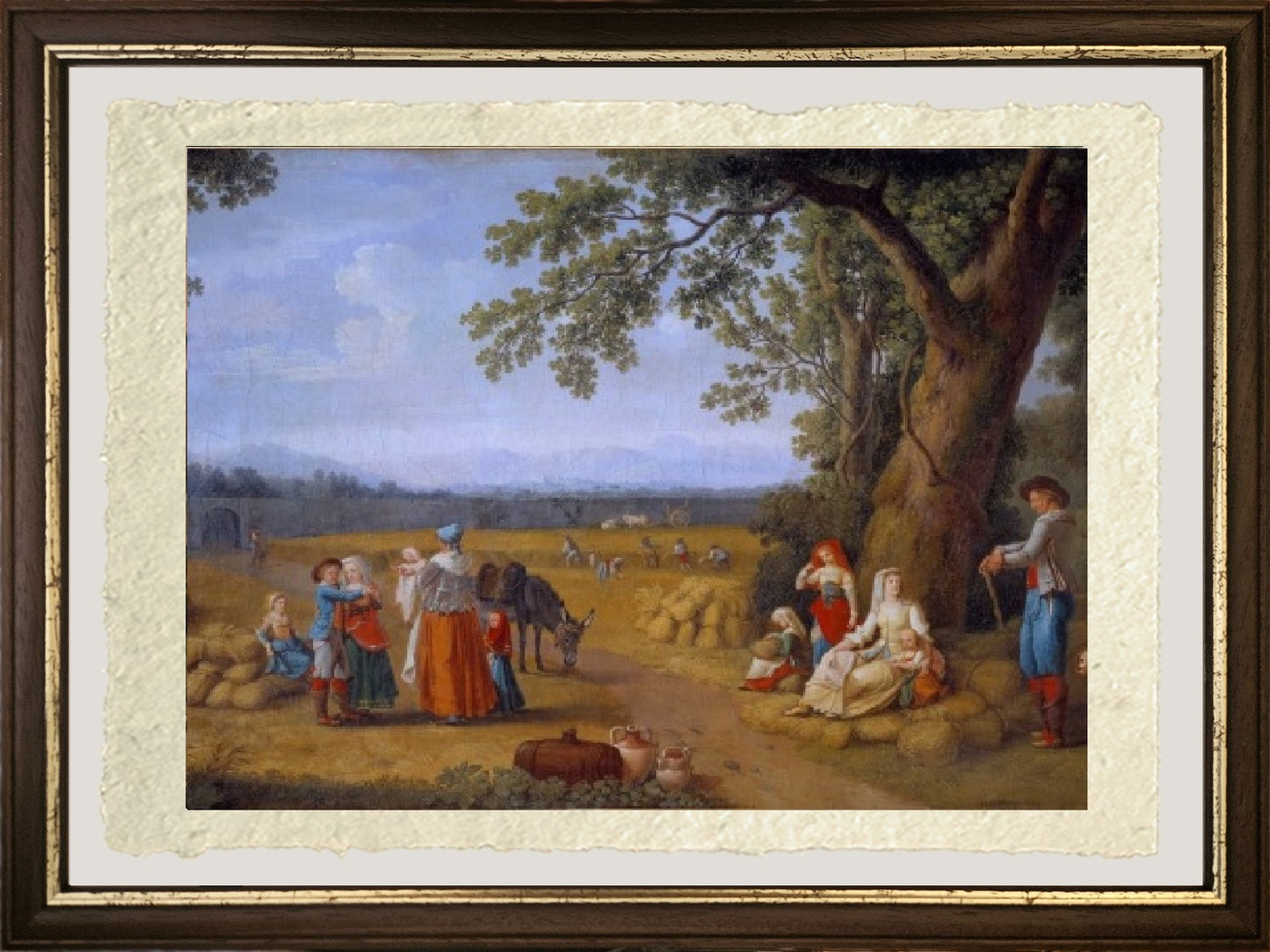 La raccolta a Carditello vicino a Caserta (dettaglio) - Jakob-Philipp Hackert
