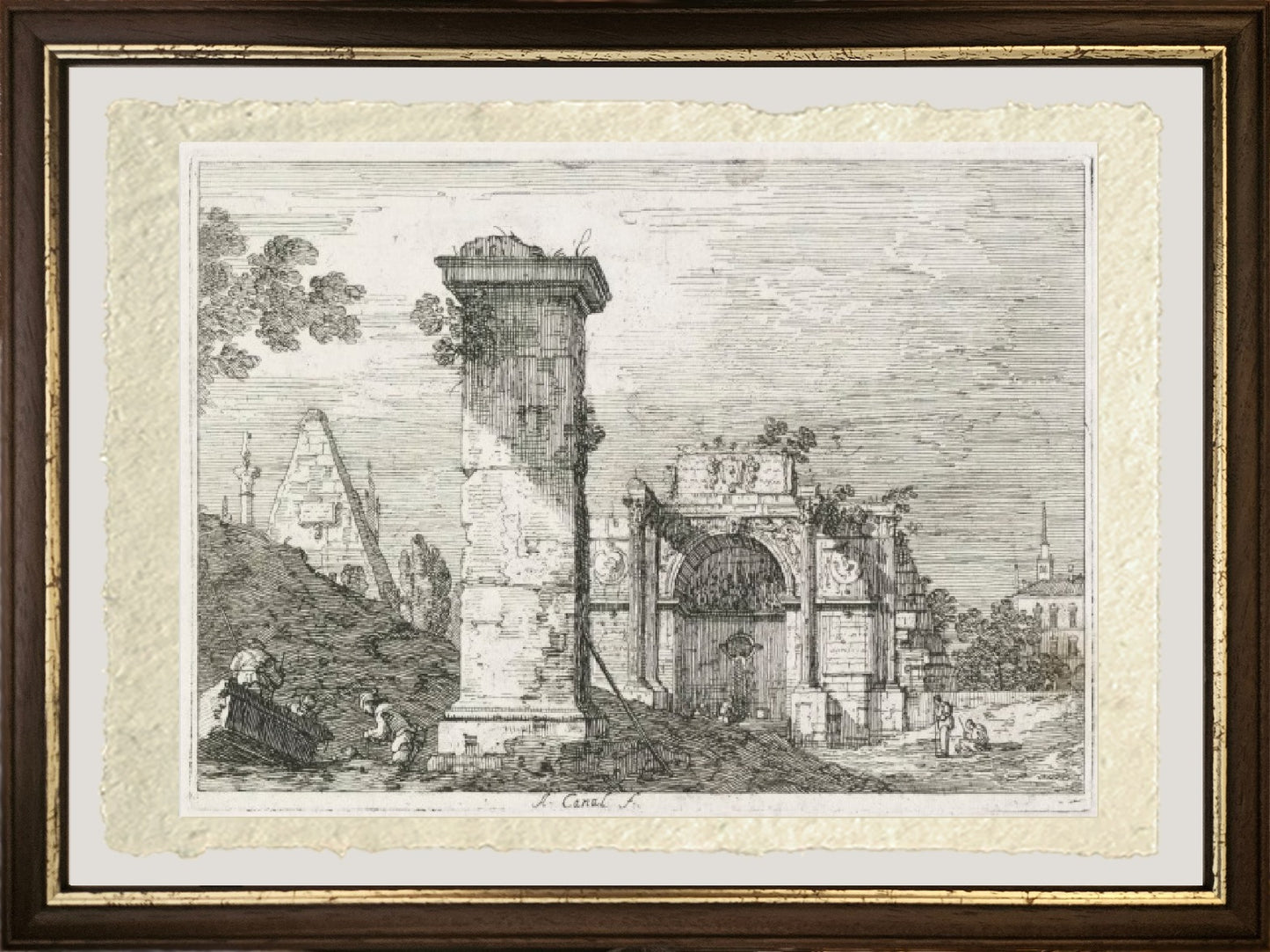 Le Pilier isolé - Giovanni Antonio Canal known as Canaletto