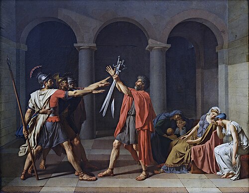 Il giuramento degli Orazi di Jacque-Louis David (1784)