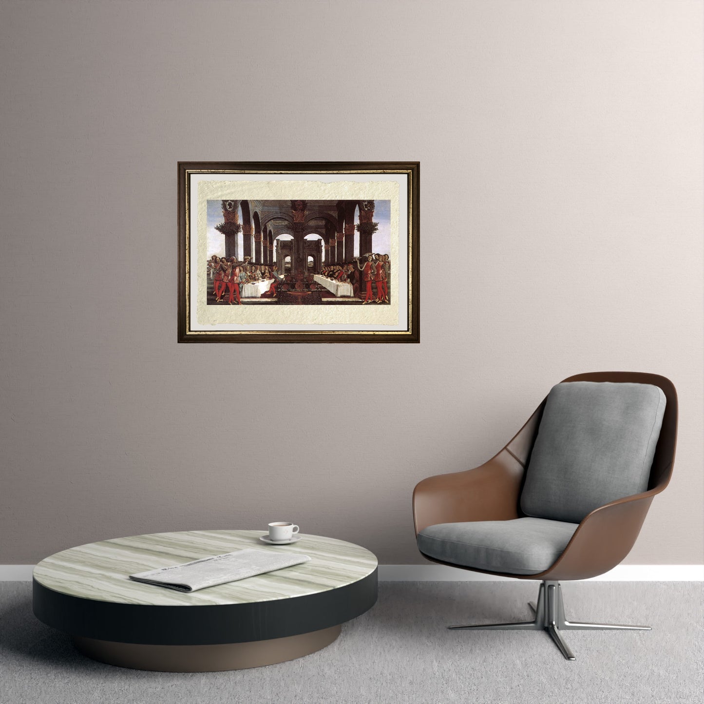 Nozze di Nastagio degli Onesti - Sandro Botticelli su carta Amalfi