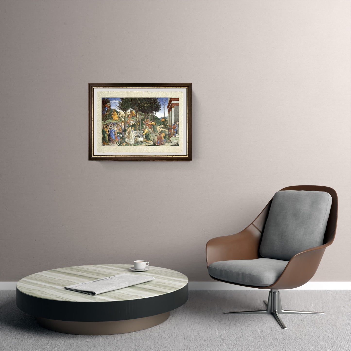 Le prove di Mosè - Sandro Botticelli su carta Amalfi