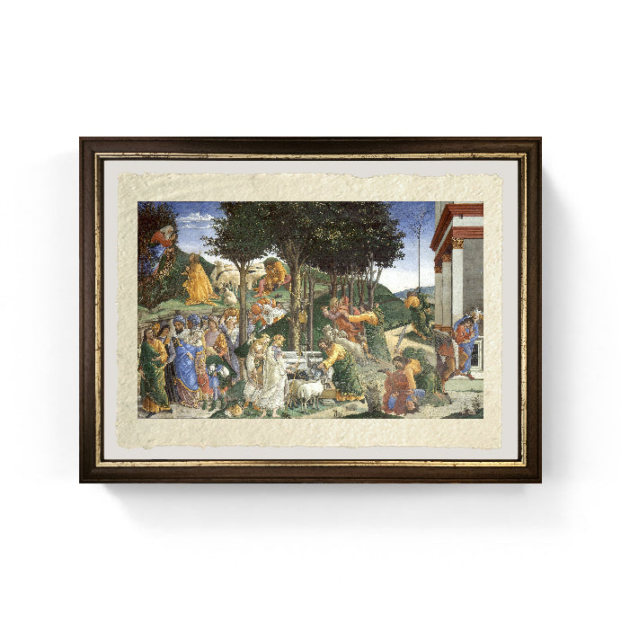Le prove di Mosè - Sandro Botticelli su carta Amalfi