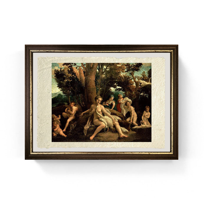 Leda - Correggio - Antonio Allegri su pregiata carta Amalfi