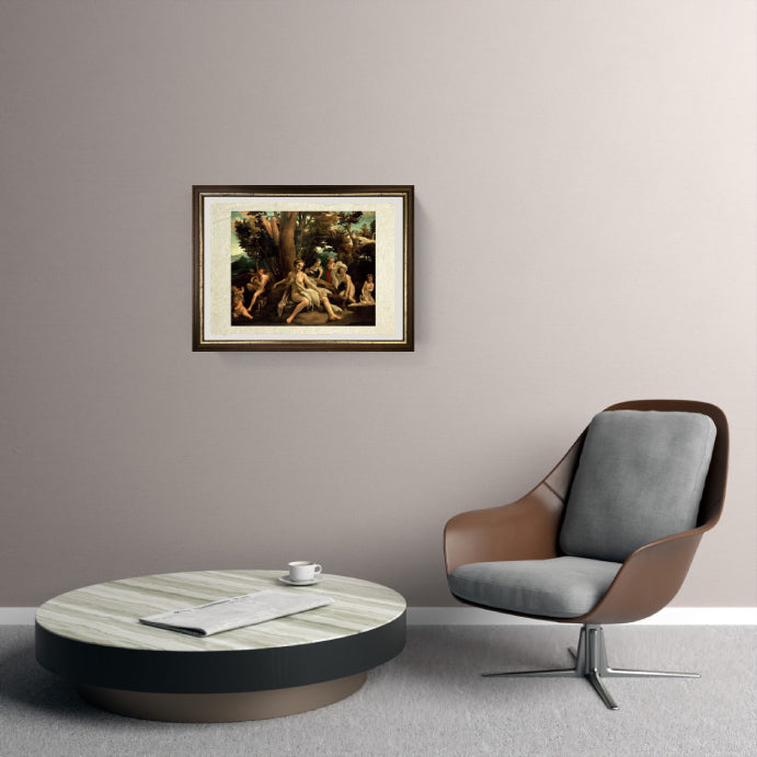 Leda - Correggio - Antonio Allegri su pregiata carta Amalfi