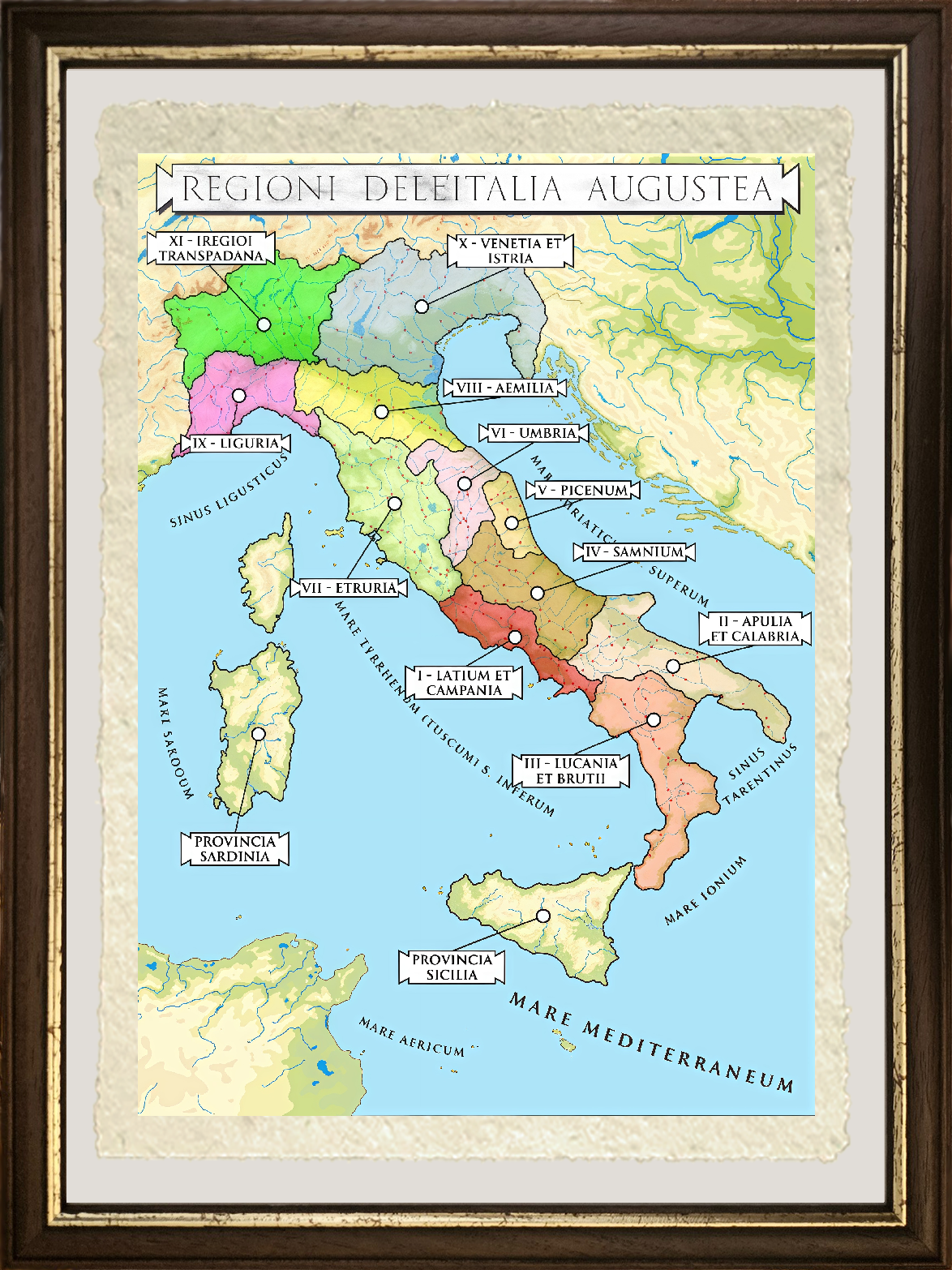 Le regioni dell'Italia Augustea