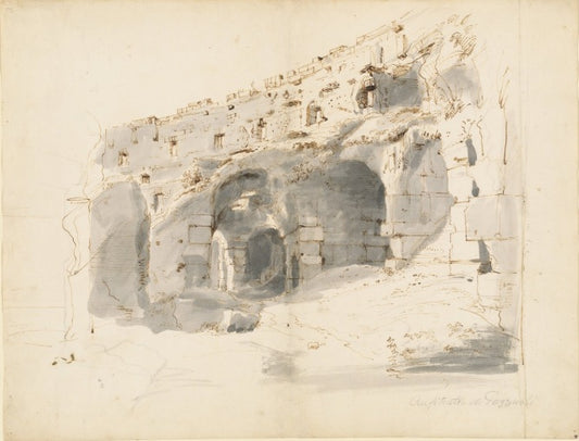 Le rovine di un antico anfiteatro - Gaspare Vanvitelli - Gaspar van Wittel