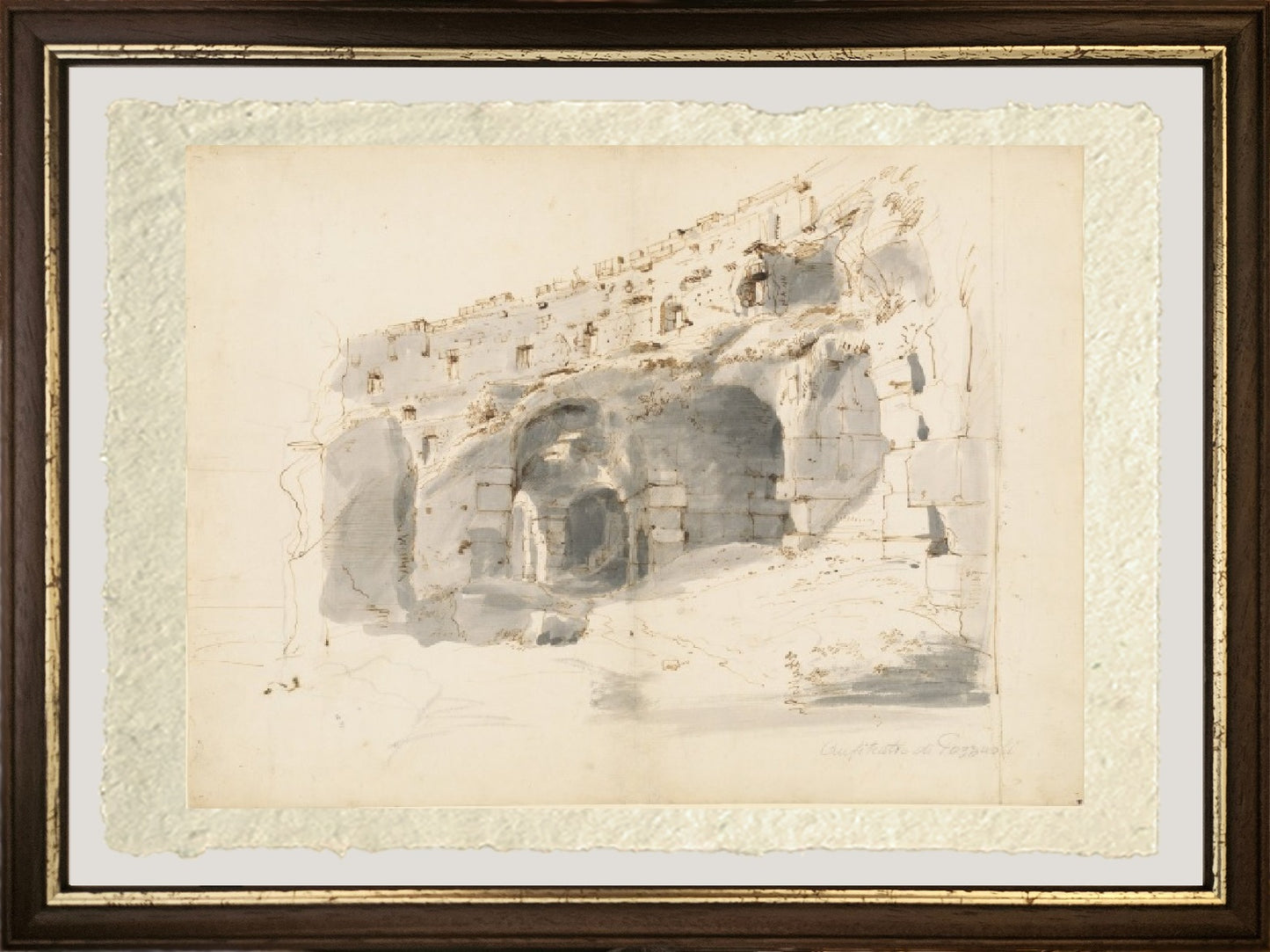 Le rovine di un antico anfiteatro - Gaspare Vanvitelli - Gaspar van Wittel