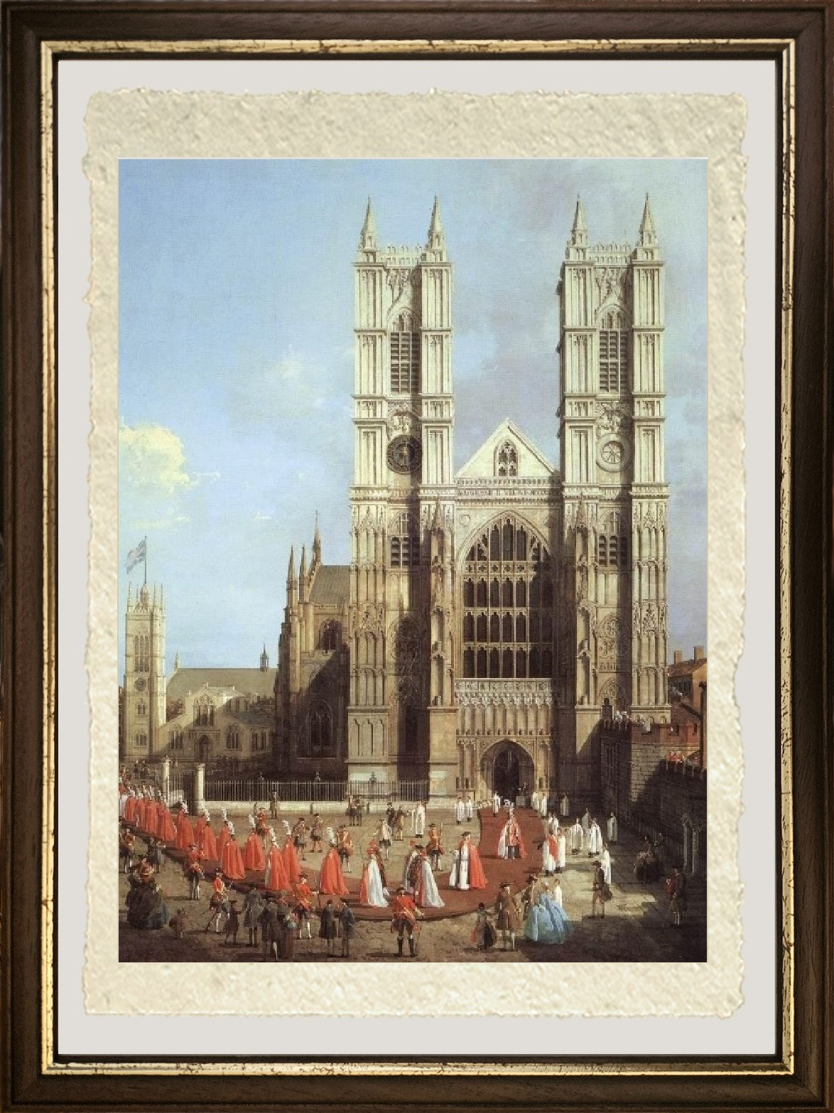 Dettaglio su carta Amalfi di Londra di Giovanni Antonio Canal detto Canaletto
