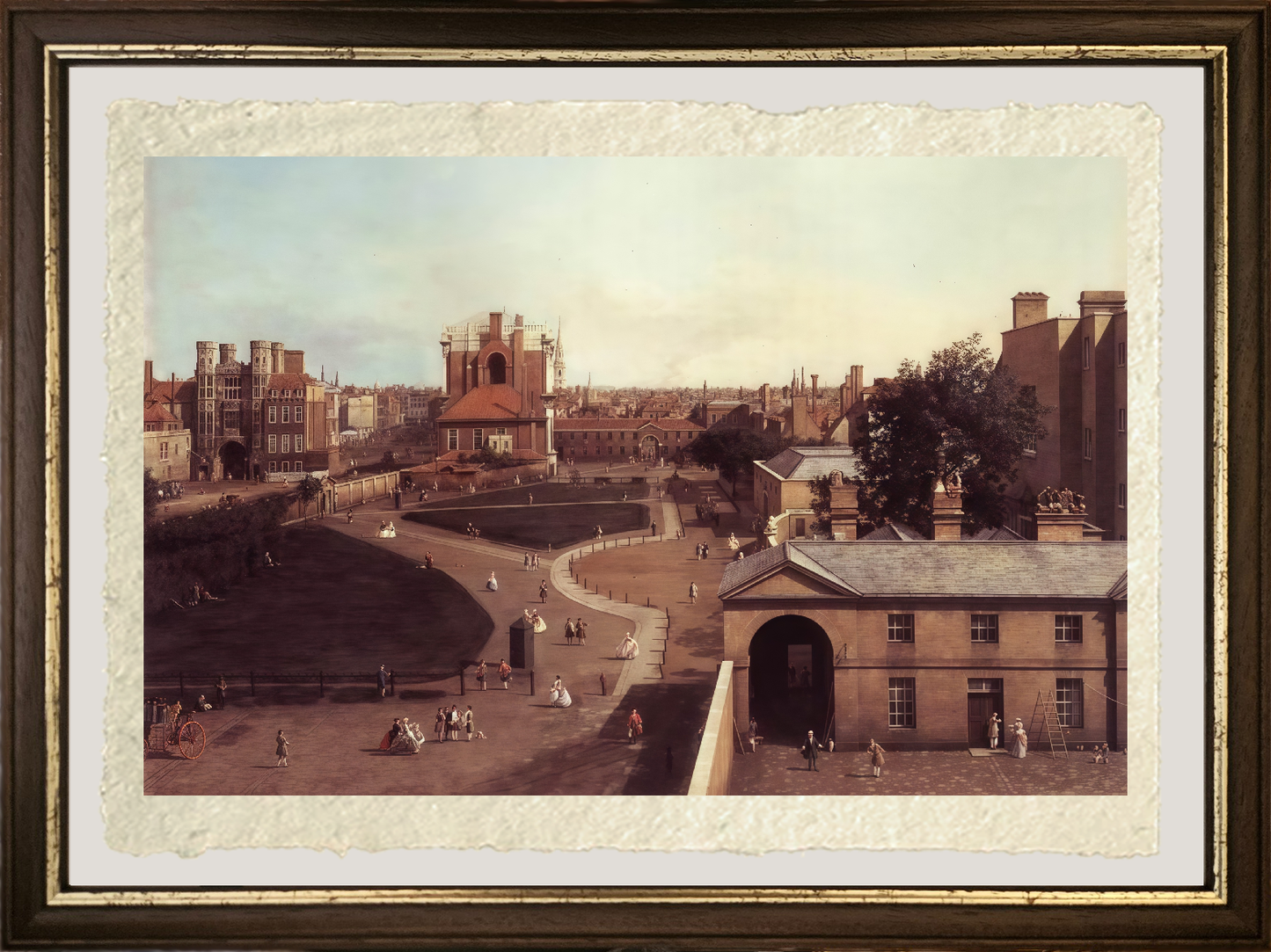 Dettaglio di Londra di Giovanni Antonio Canal detto Canaletto su carta Amalfi