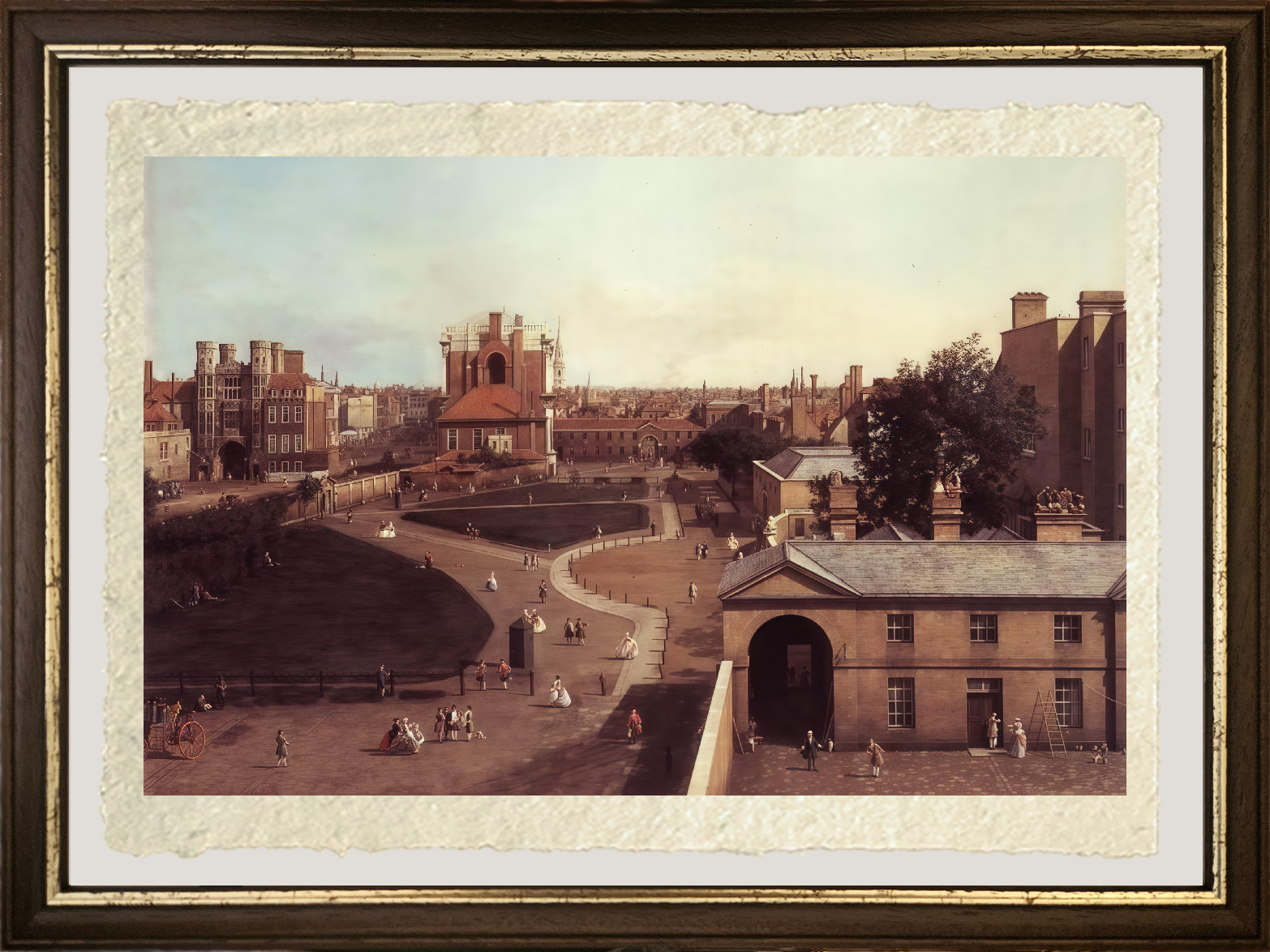 Dettaglio di Londra di Giovanni Antonio Canal detto Canaletto su carta Amalfi