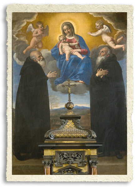 Madonna and Child between Saints Nilus and Bartolomeo by Annibale Carracci (1607)