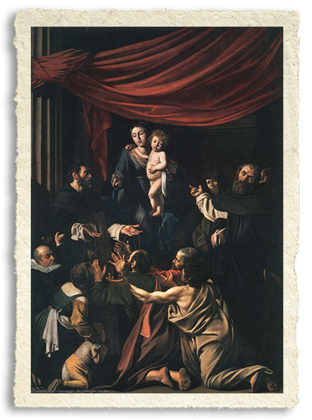 Madonna del Rosario, di Michelangelo Merisi da Caravaggio detto Caravaggio (1607)