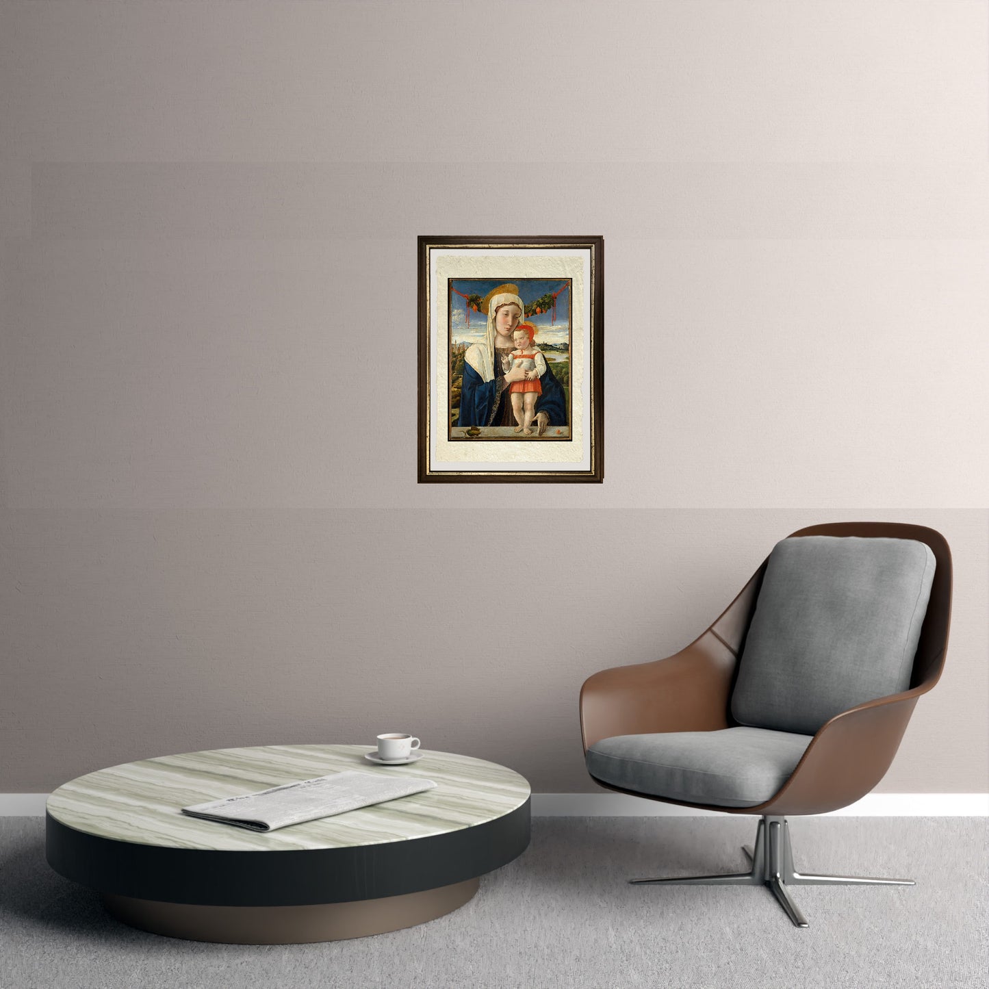 Madonna Lehman - Giovanni Bellini su pregiata carta Amalfi