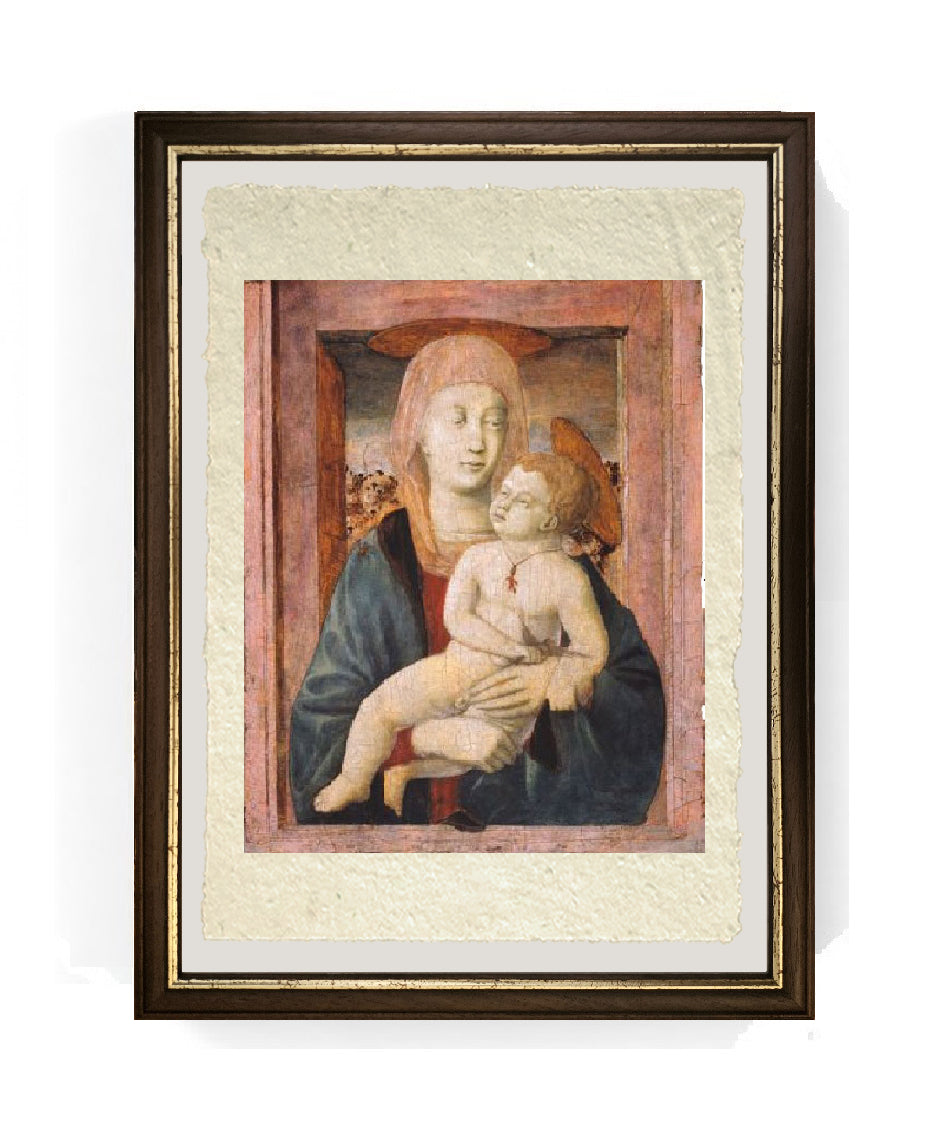 Madonna col Bambino  - Piero della Francesca su carta Amalfi
