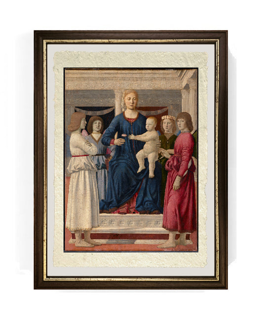 La Madonna col Bambino e quattro angeli  - Piero della Francesca su carta Amalfi