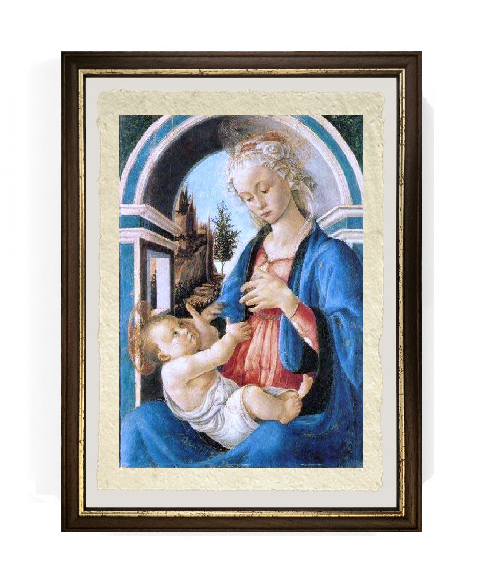 La Madonna col Bambino  - Sandro Botticelli su carta Amalfi