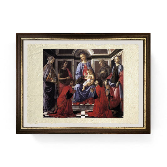 Madonna col Bambino e Santi - Sandro Botticelli su carta Amalfi
