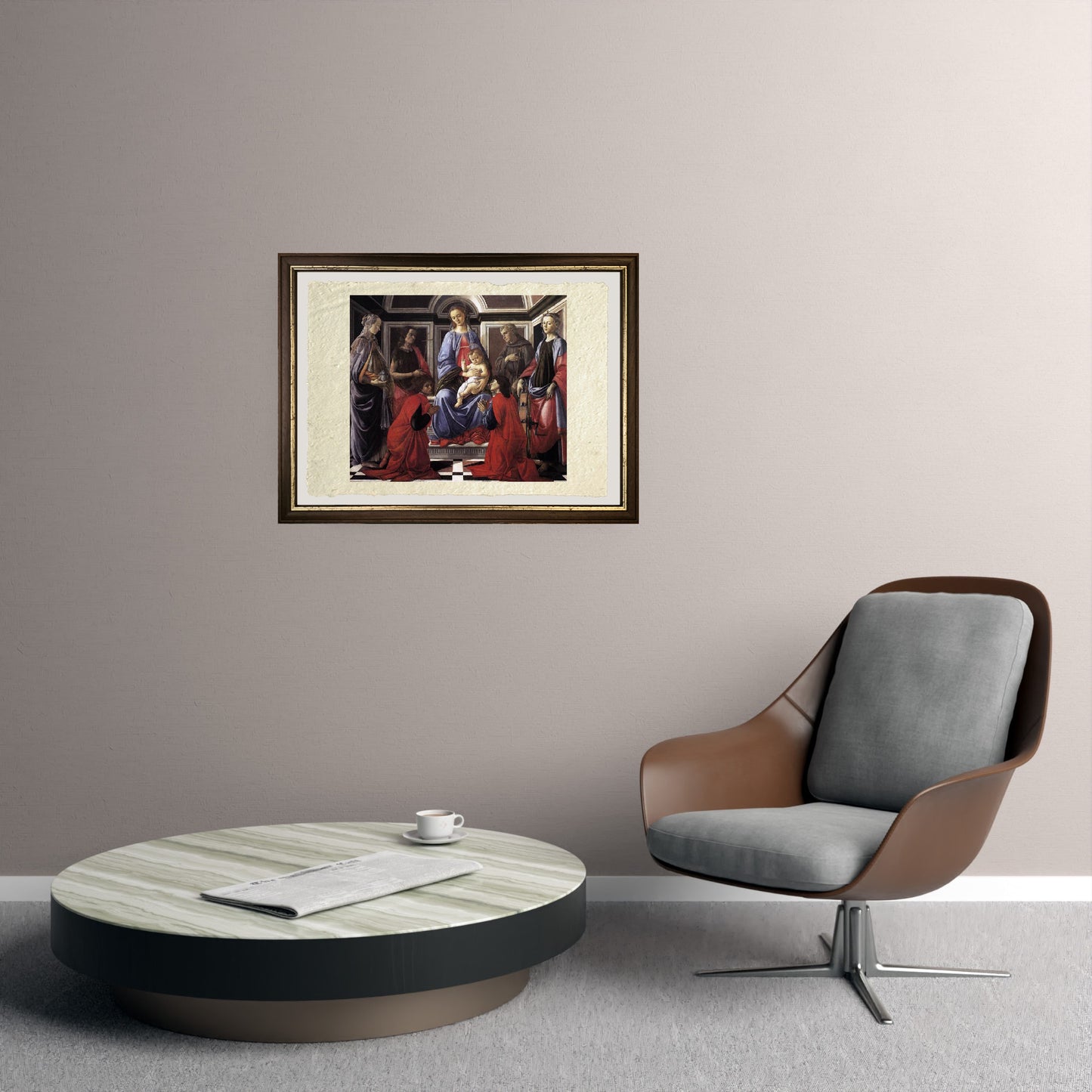 Madonna col Bambino e Santi - Sandro Botticelli su carta Amalfi