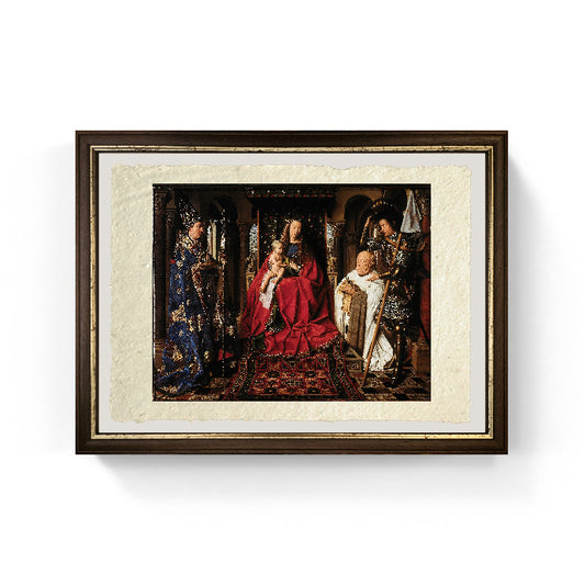 Madonna del canonico van der Paele - Jan van Eyck su pregiata carta Amalfi
