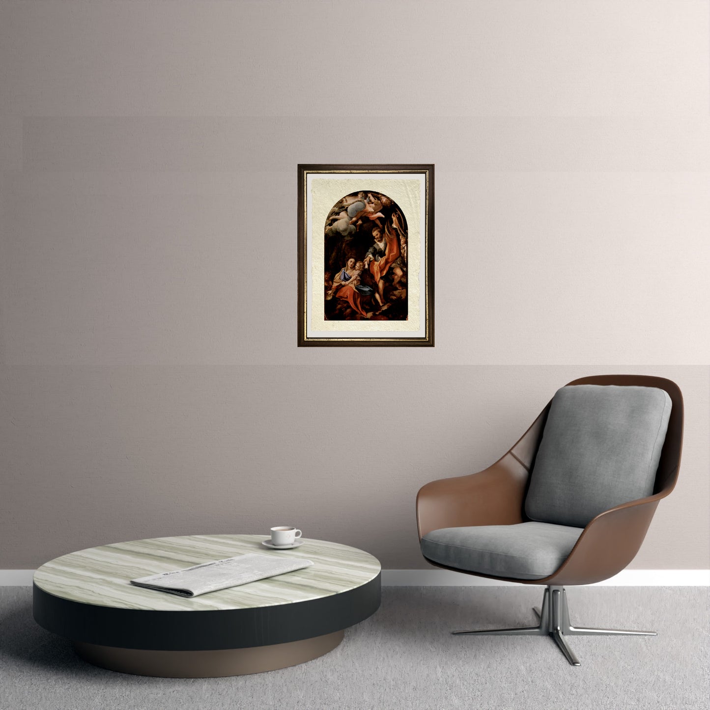 Madonna della Scodella - Correggio - Antonio Allegri su pregiata carta Amalfi