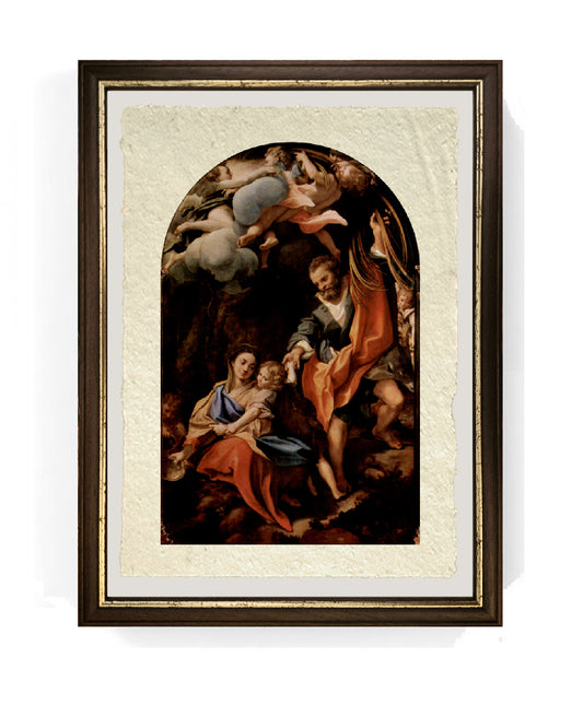 Madonna della Scodella - Correggio - Antonio Allegri su pregiata carta Amalfi