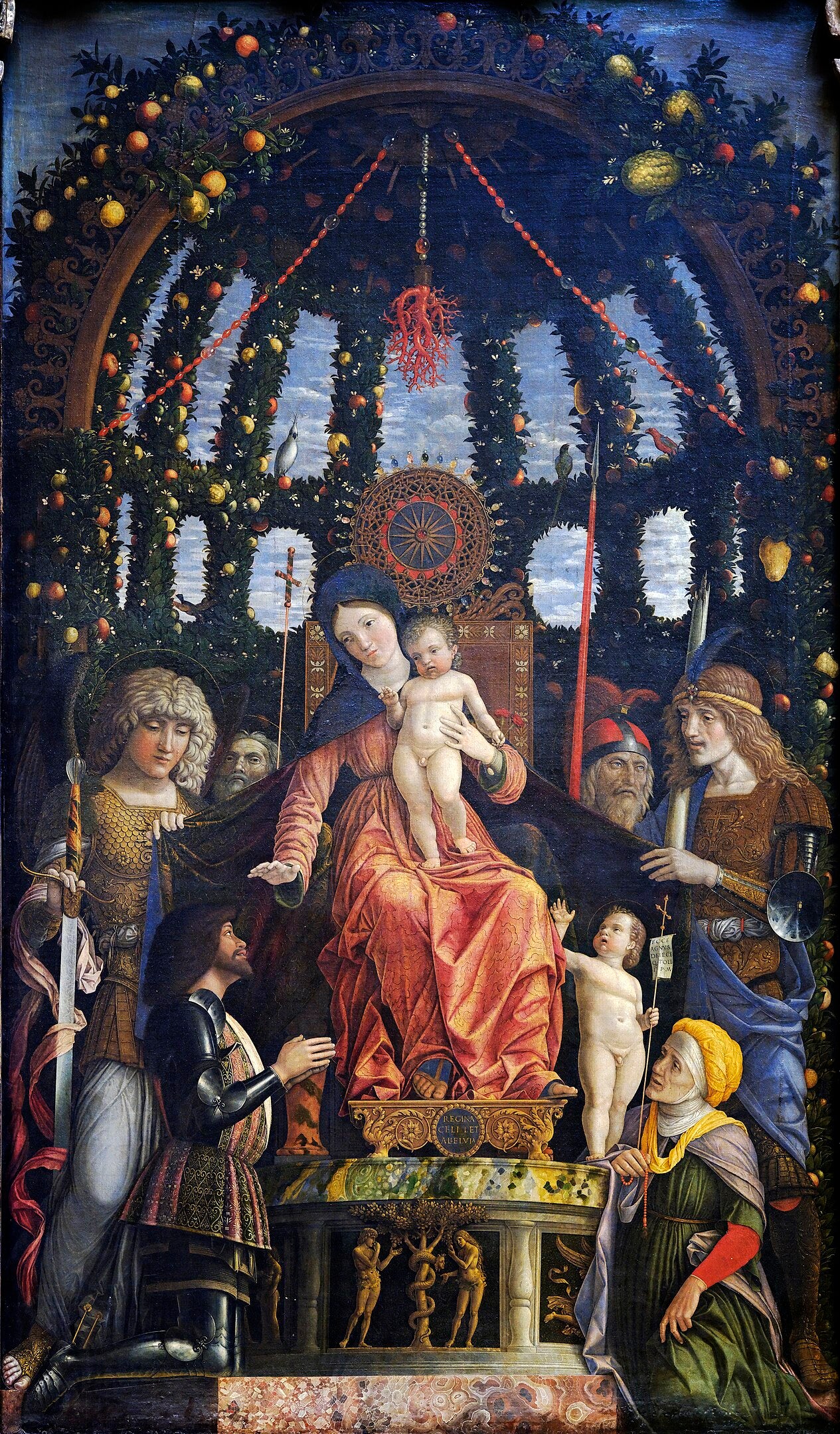 Madonna della vittoria di Andrea Mantegna su pregiata carta Amalfi