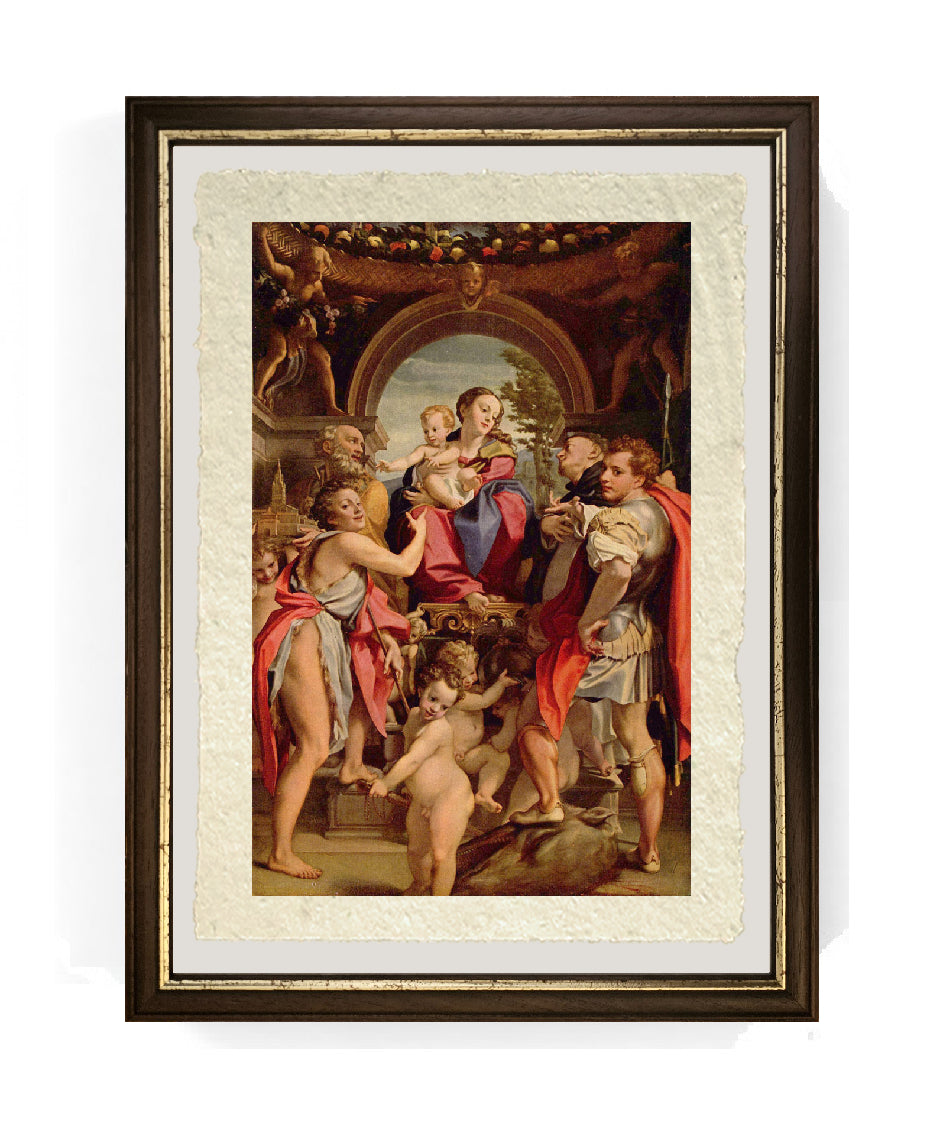 Madonna di San Giorgio - Correggio - Antonio Allegri su pregiata carta Amalfi