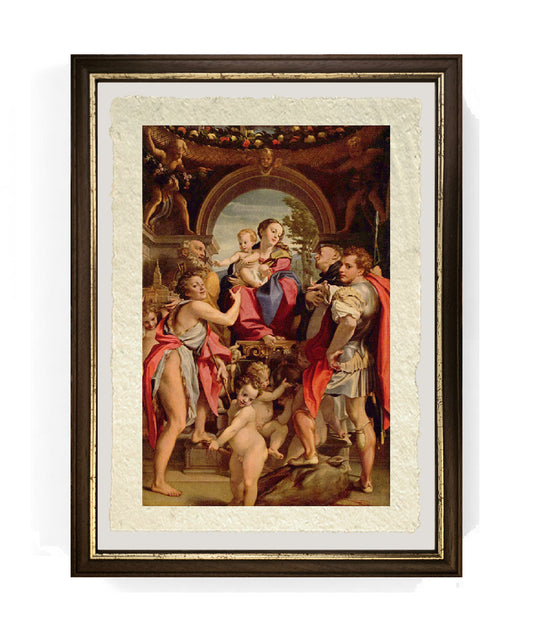 Madonna di San Giorgio - Correggio - Antonio Allegri su pregiata carta Amalfi