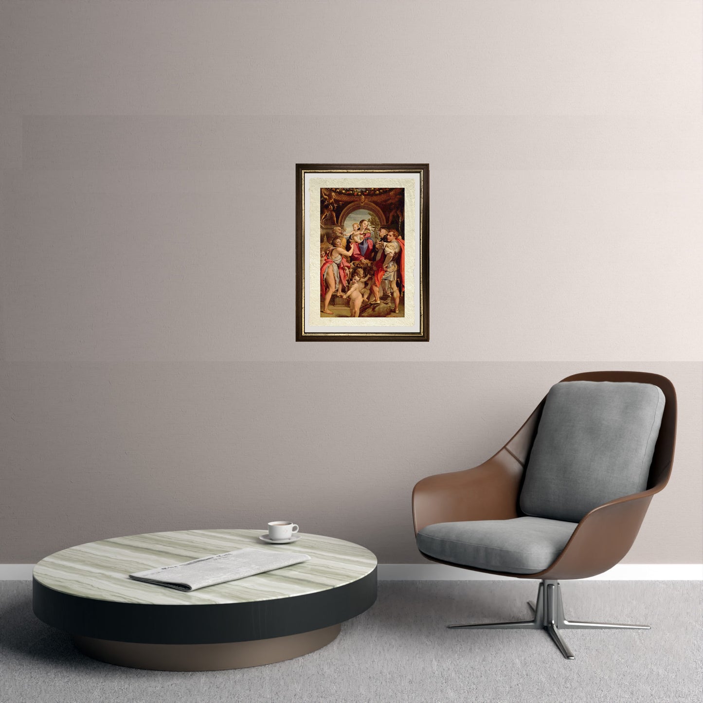 Madonna di San Giorgio - Correggio - Antonio Allegri su pregiata carta Amalfi