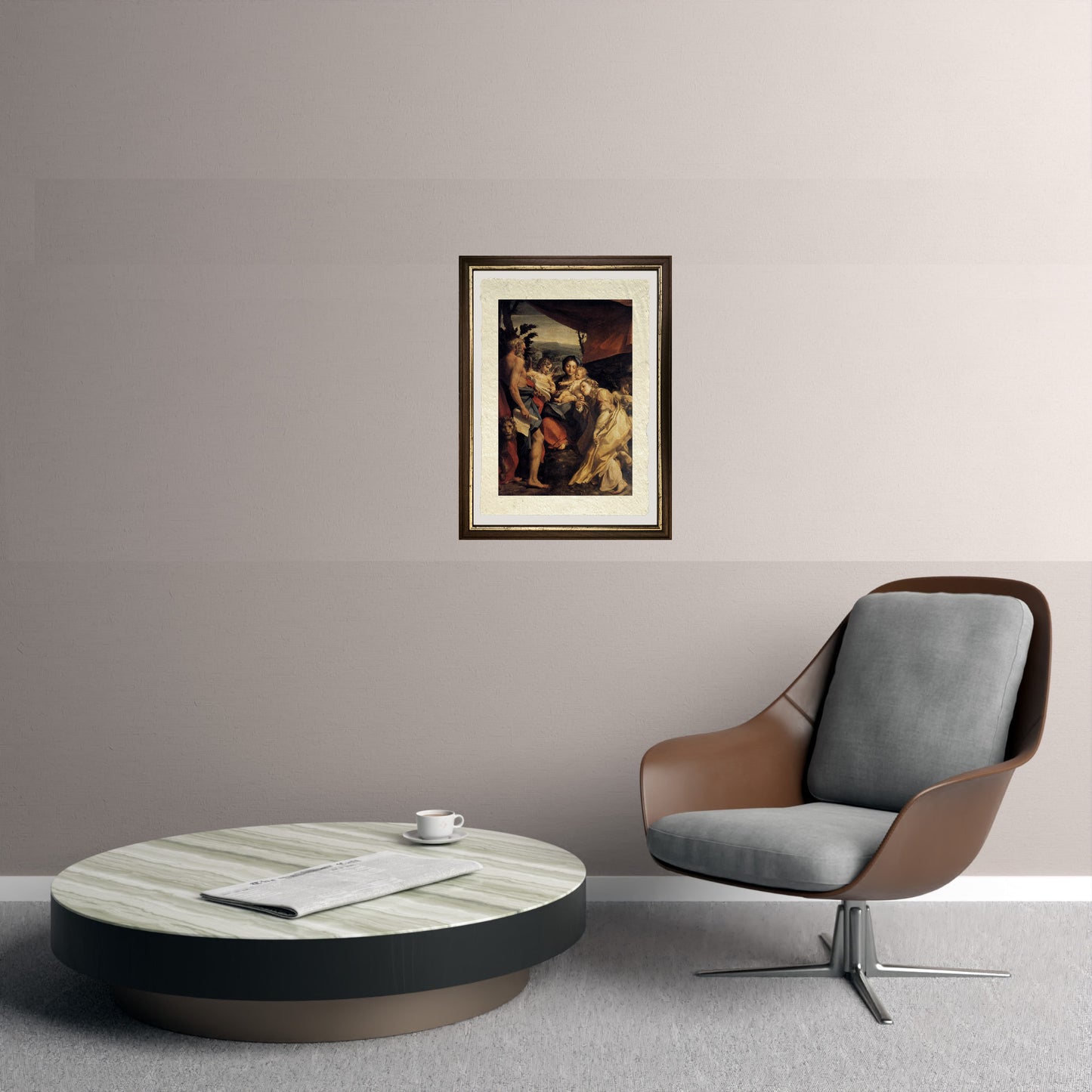 Madonna di San Girolamo - Correggio - Antonio Allegri su pregiata carta Amalfi