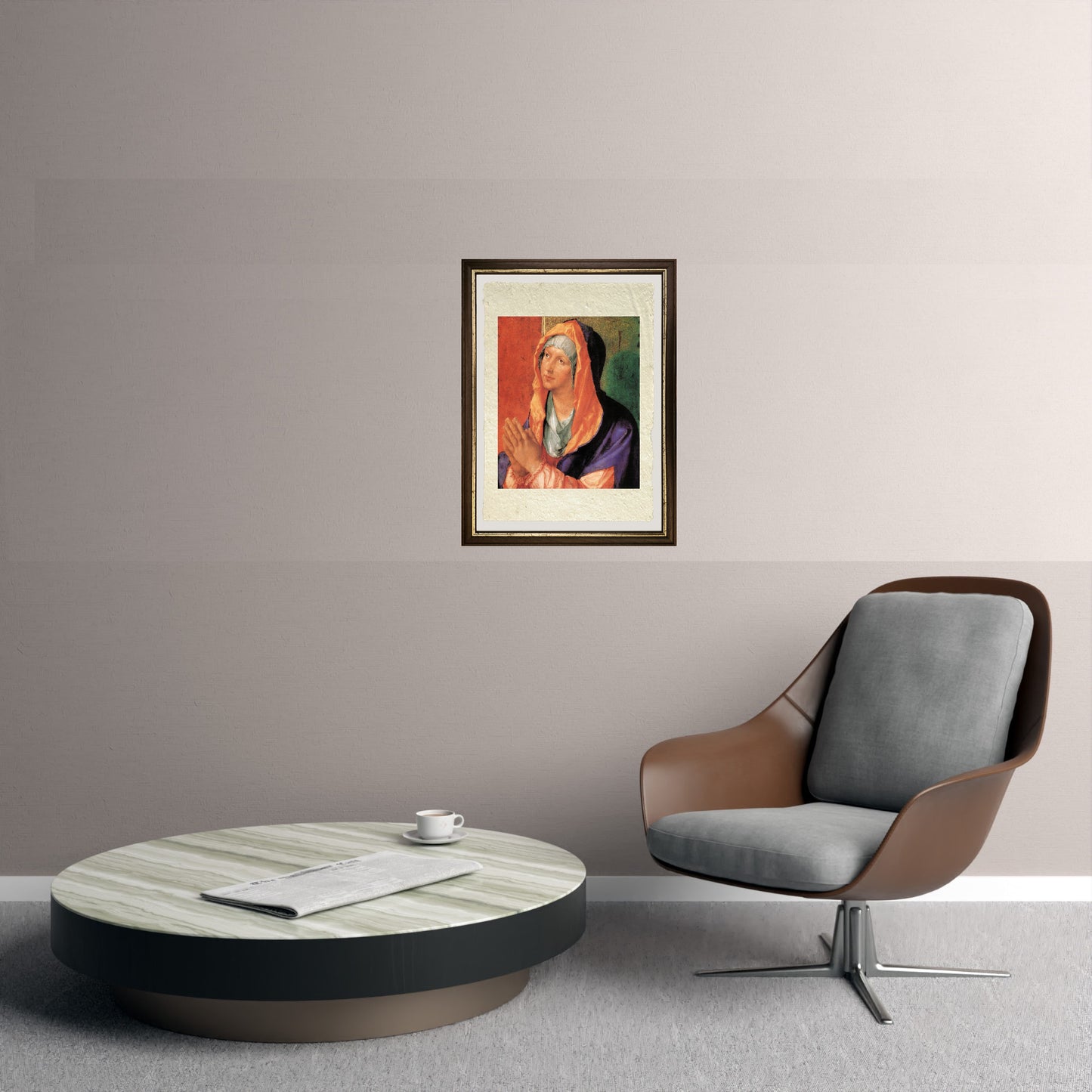 Madonna in preghiera - Albrecht Dürer su pregiata carta Amalfi