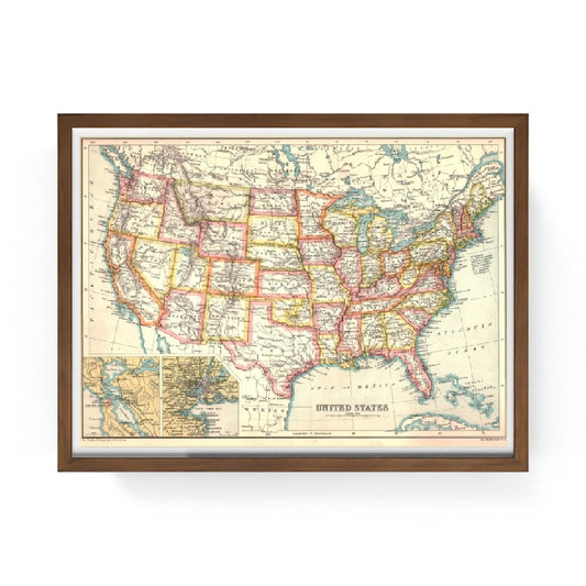 Mappa degli Stati Uniti, 1902