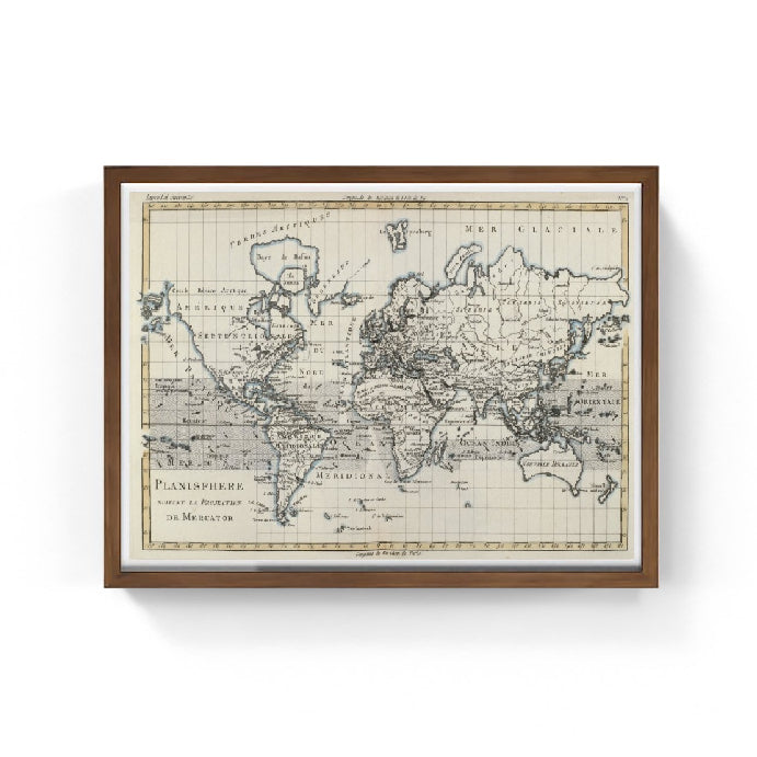 Mappa del mondo 1780 - Charles Marie Rigobert Bonne