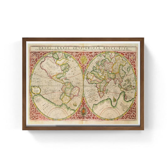 Mappa del mondo a doppio emisfero, 1587 - Gerardus Mercator